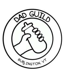 Dad Guild logo of a hand holding a baby bottle